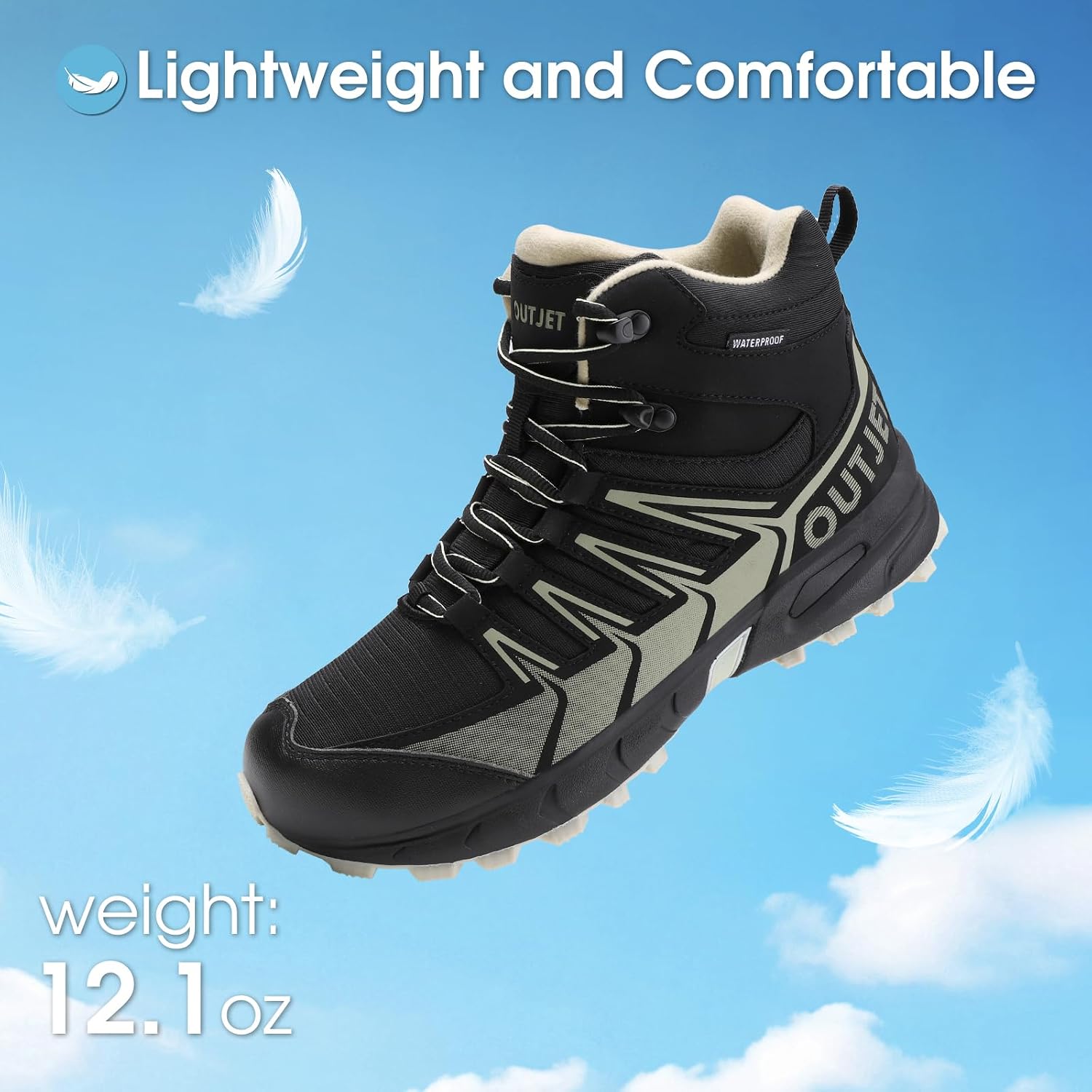 Women's Lightweight Waterproof Hiking Boots Mid Ankle image 4