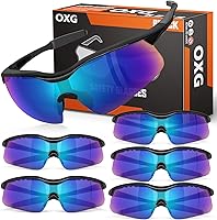 Vista 11 de OXG Juego de 6 gafas de seguridad tintadas para hombres y mujeres, gafas de protección ANSI Z87.1, gafas protectoras resistentes a los arañazos
