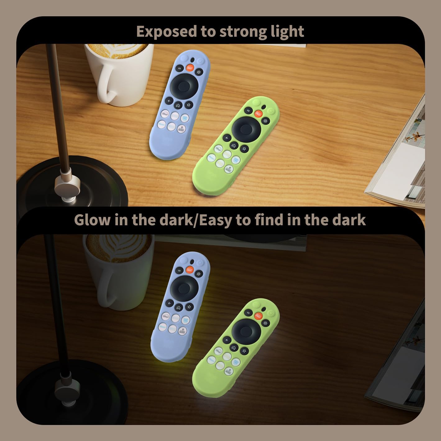 Hi Color Silicone Remote Case for Vizio XRT290 Remote Cover Compatible with ONN Vizio XRT290 XRT29X Smart Voice TV Remote Control Cover with Lanyard (Glow Green) image 2