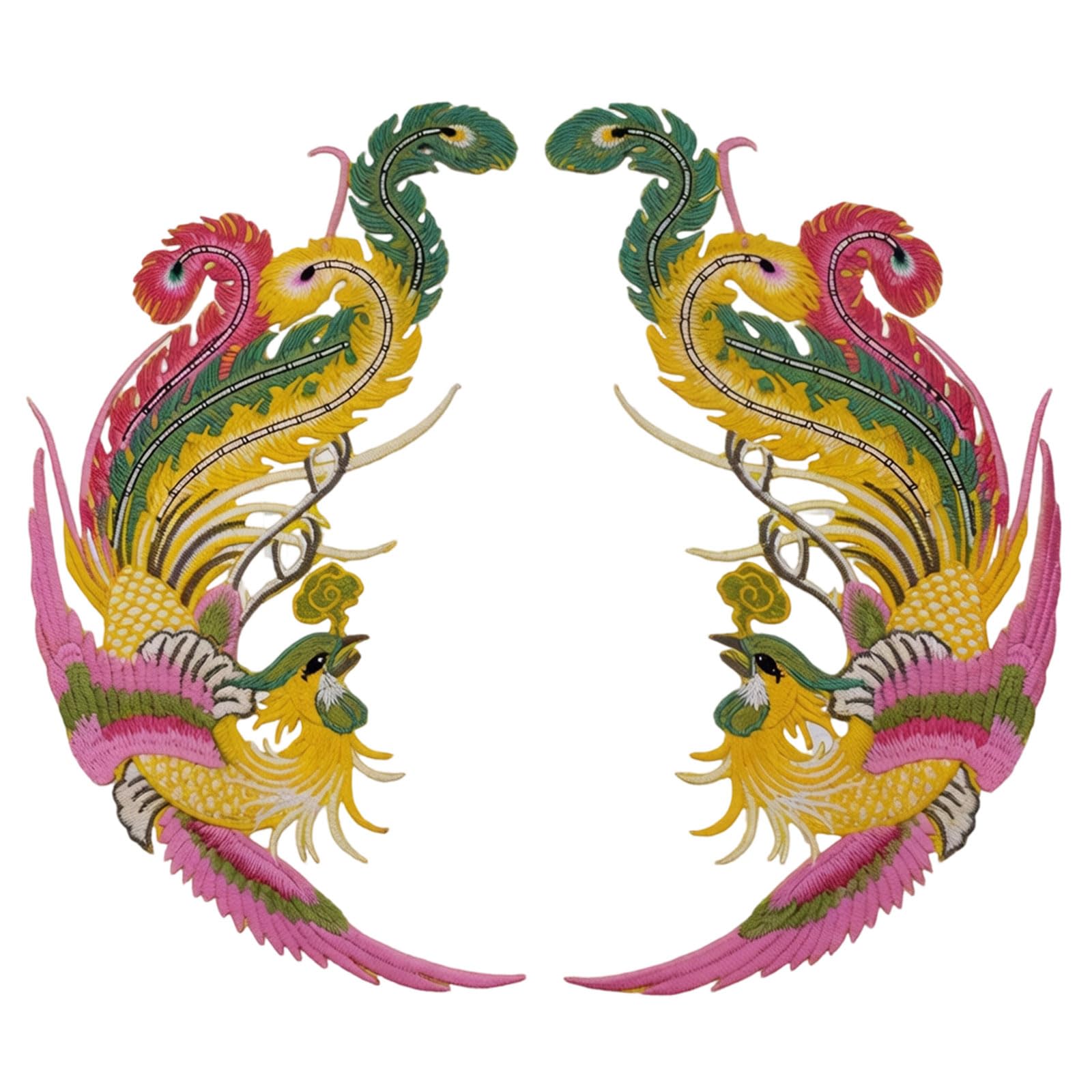 PANGBOER Bird Fabric Applique Sew Iron on Applique for Garment Theater Costume Clothing Embellishment Iron on Fixes for Clothing