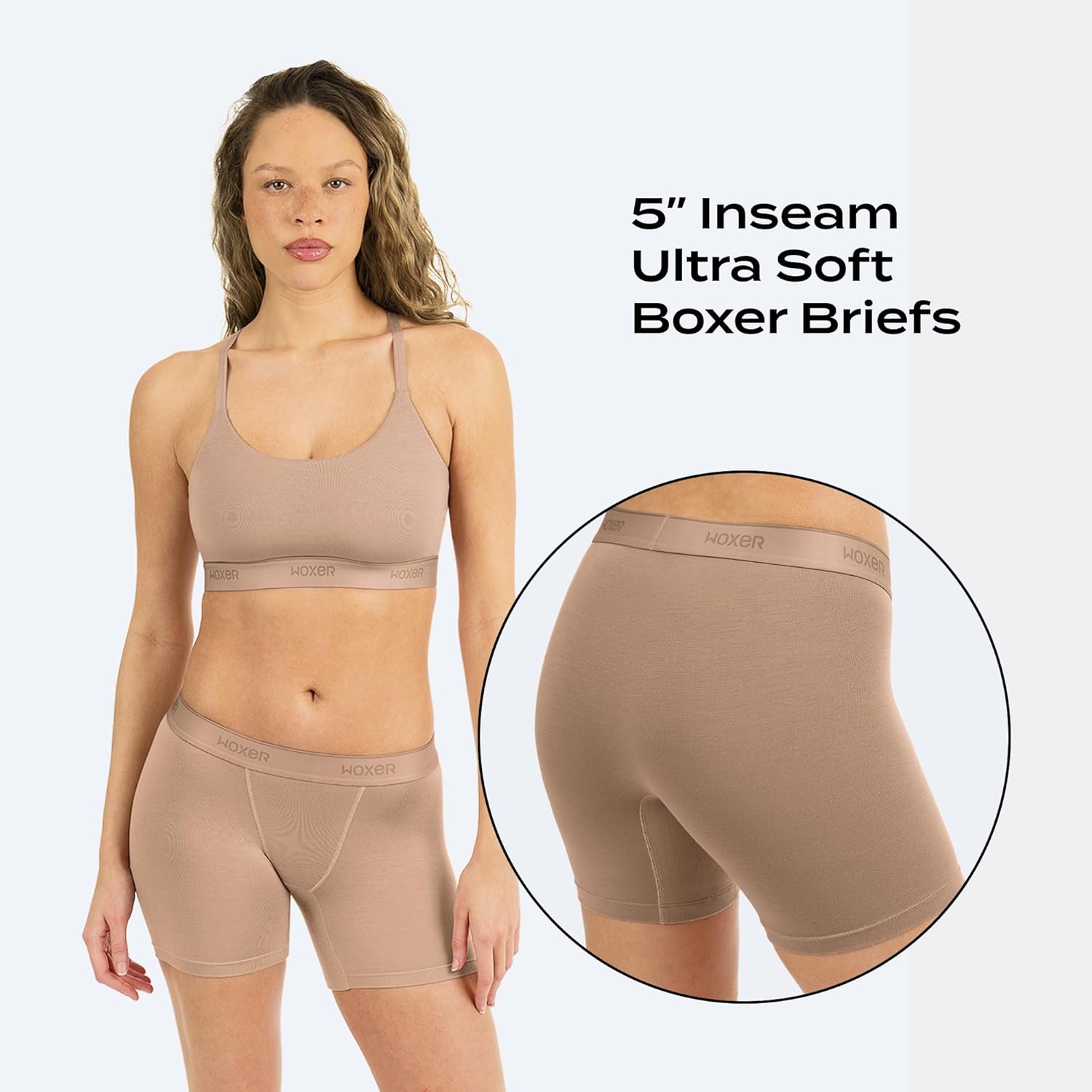 Woxer Boxer Shorts for Women - 5" Baller Boy Shorts Underwear, Soft Modal, Chafe Free - Breathable & Moisture-Wicking - Image 3