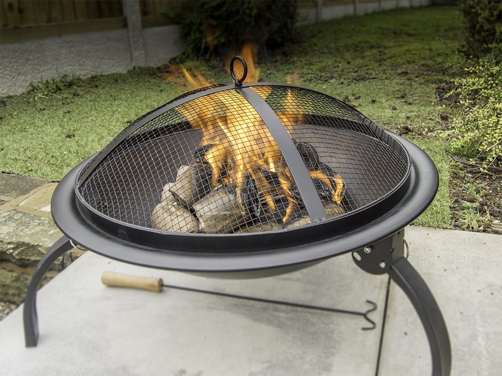 Bar-Be-Quick Przenośny podwójny Firepit i grill w jednym! Top grill do użytku z grillowaniem, niski grill dla przepływu powietrza.