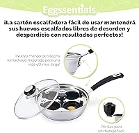 Vista 2 de Escalfador de Huevos - Eggssentials Sartén para Huevos Escalfados, Sartén de Acero Inoxidable para Huevos Escalfados, Cocinador de Huevos Escalfados
