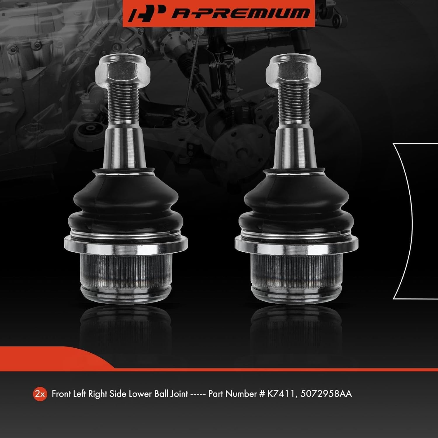 A-Premium 2 x Front Lower Ball Joint, Compatible with Ram 1500 2011-2012, Dodge Ram 1500 2002-2010