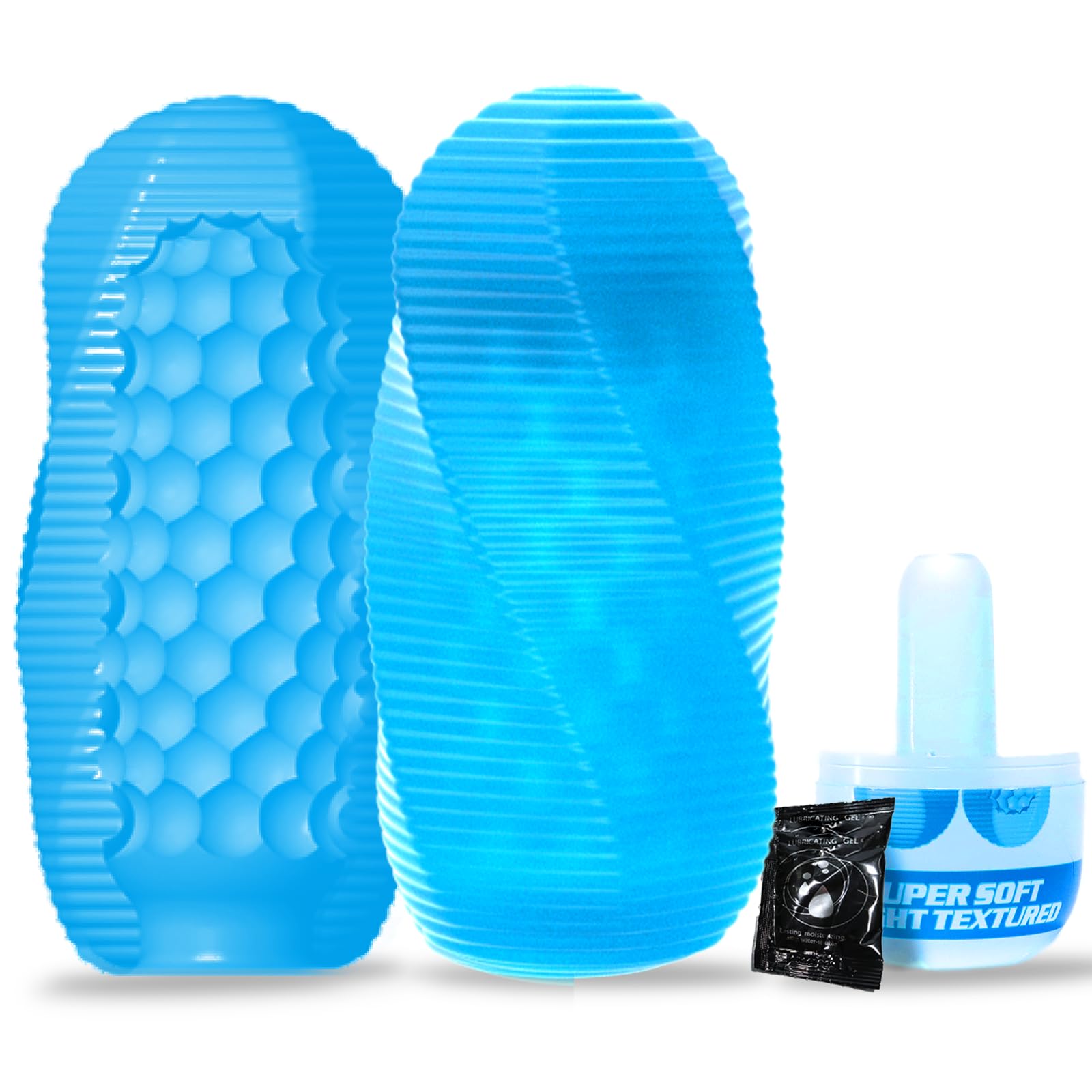 Male Masturbator Adult Sex Toys for Men - Spinning Textured Stroker Pocket Pussy for Men Masturbation, Ultra-Soft Stretchy Egg Penis Sex Toy with Storage Box, Pocket Pussies Masturbators