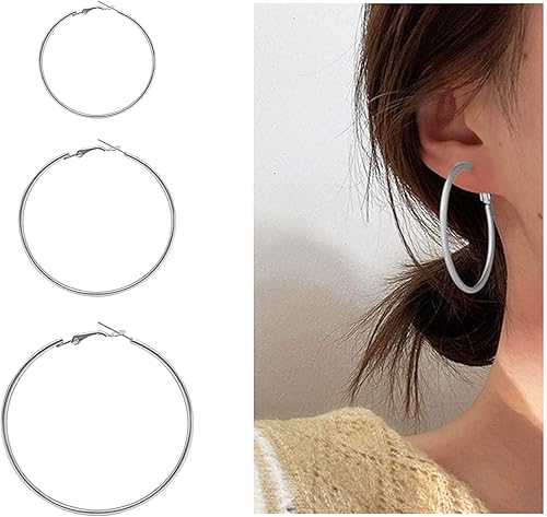 Miniatura 7 de 60 aretes de aro con cuentas, hipoalergénicos, aretes de aro con cuentas de círculo abierto para hacer joyas, manualidades, creación de arte, regalo