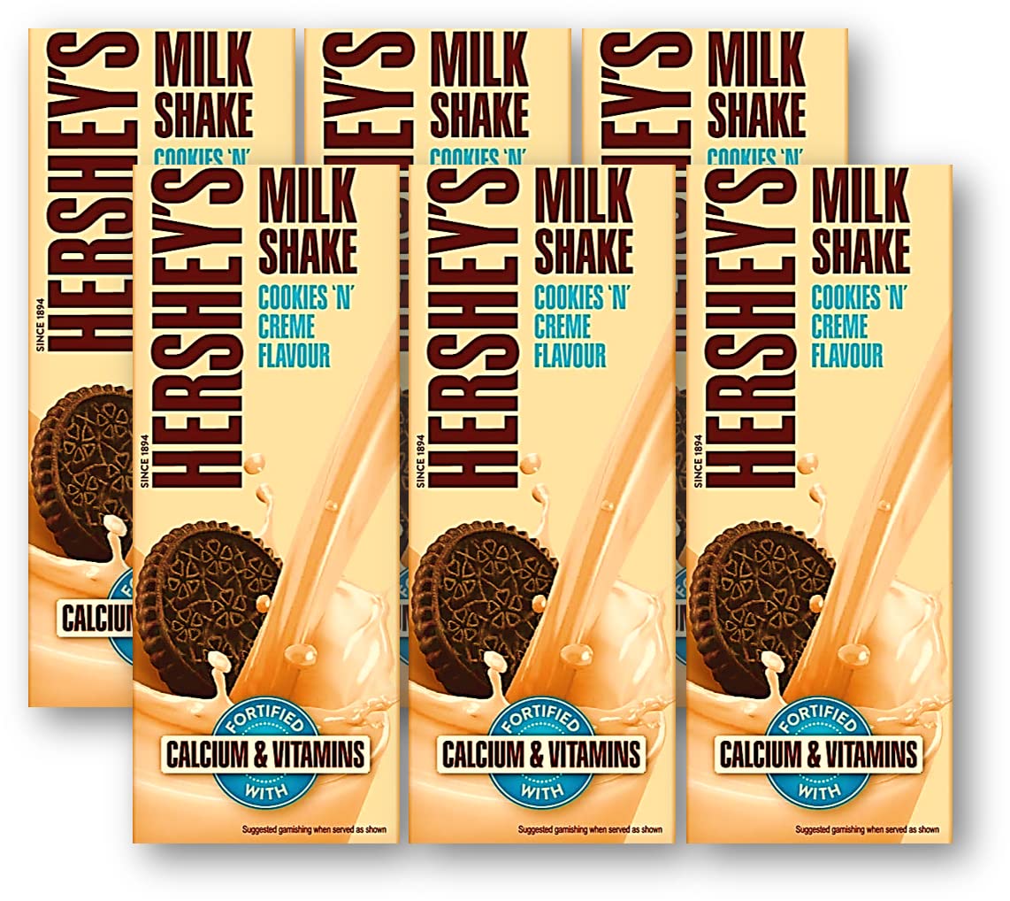 Hershey Milk Shake Cookies 'N' Creme Flavor 180ml (pack of 6) Unique