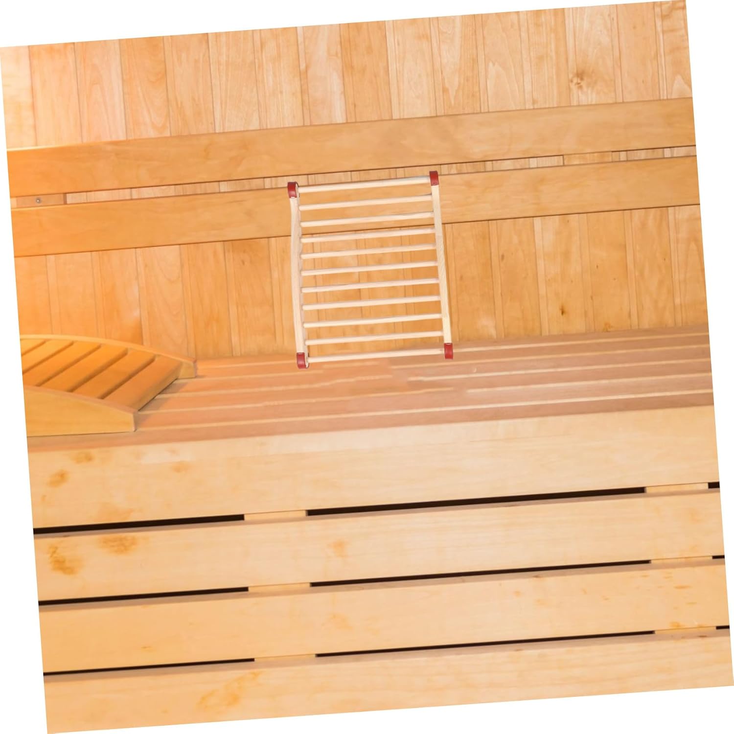 Toyvian 1 Set Wooden Sauna Backrest with Slip Resistant Design for Ergonomic Support for Home Hotel and Gym Use Comfortable and Safe Sauna Chair Accessory