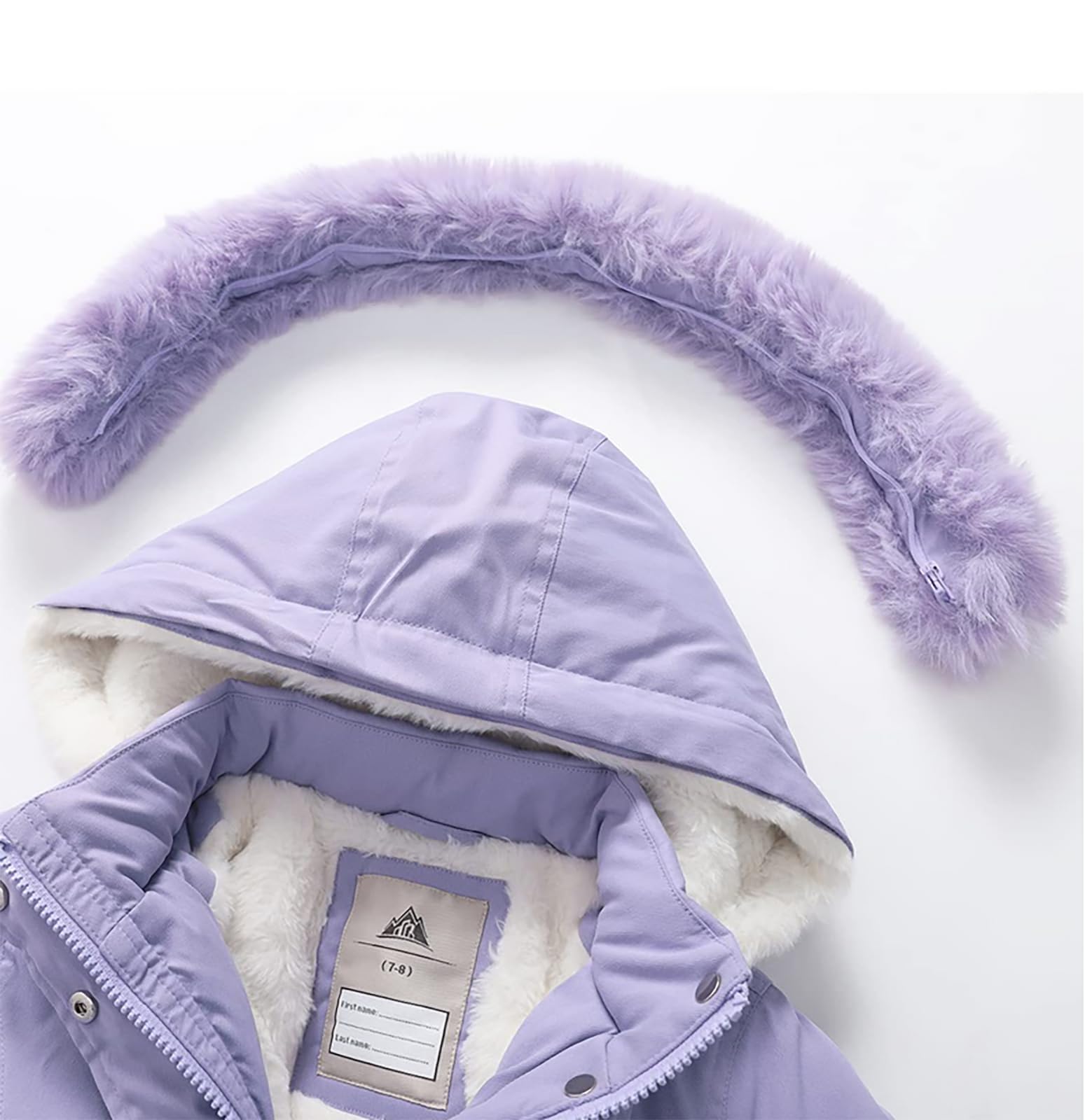 Chaqueta de plumón para niña, diseño de princesa, para invierno, chaqueta de forro polar, chaqueta para niño, cálida con capucha, piel gruesa