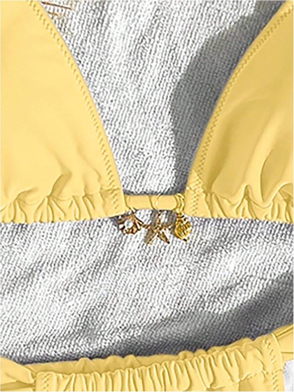 MakeMeChic Women's Triangle Thong Bikini Sets Starfish Halter Micro Swimsuit Bathing Suit - Image 5