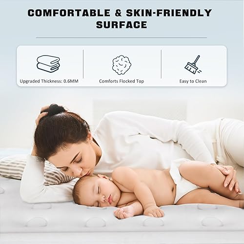 Miniatura 5 de nalone Colchón de aire Queen con bomba integrada, colchón inflable, cama de aire portátil elevable de 18 pulgadas, colchones inflables rápidos