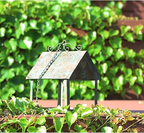 Miniatura 5 de Comedero para pájaros Retro Wrought Iron Outdoor Bird House Bird Feeder Garden Ornaments Decorative Courtyard to Bird Lovers