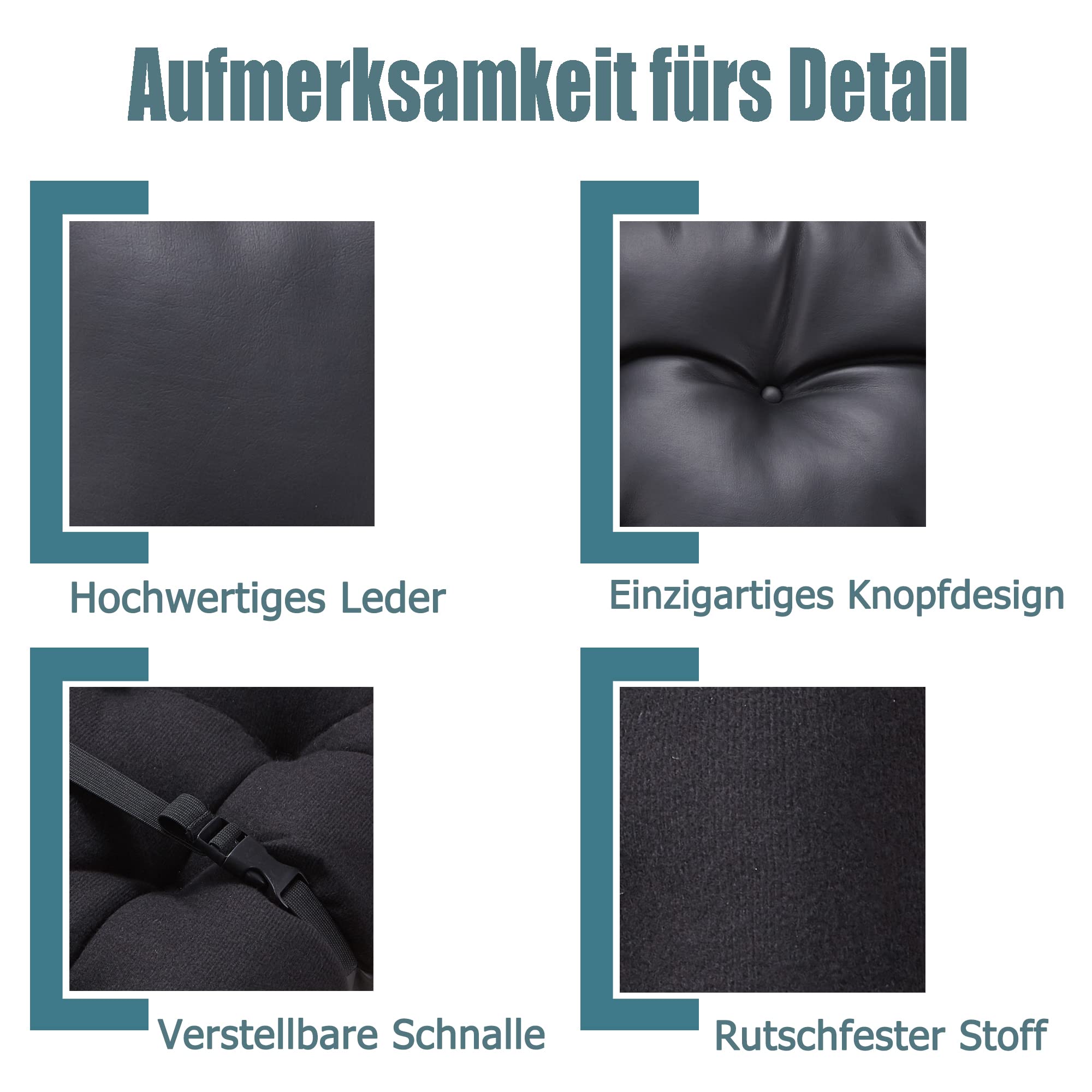 Big Hippo Memory Foam Sitzkissen 40x40cm - Orthopädische Sitzauflage