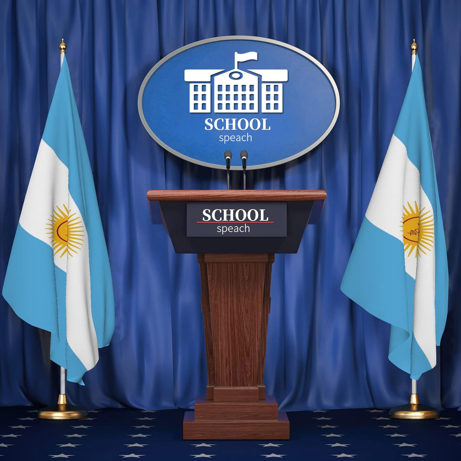 YongFoto Argentina Flag 5x8ft 100% Polyester Vibrant Colors Argentinian Flags for Outdoors Celebrations Home Garden Porch Decoration National Flags with 2 Sturdy Grommets Precision Machine Stitched