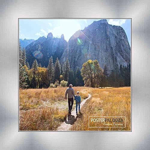 Miniatura 10 de Poster Palooza 16x40 Contemporary Silver Complete Wood Panoramic Frame with UV Acrylic, Foam Board Backing, & Hardware