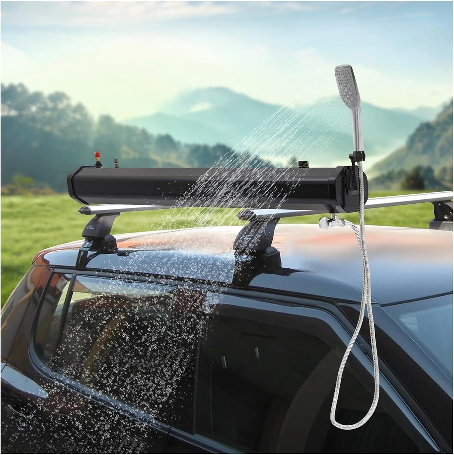 Solar Camping Shower Tank 30L – Pressurized, Roof-Mounted for Overlanding & Beach(18l)