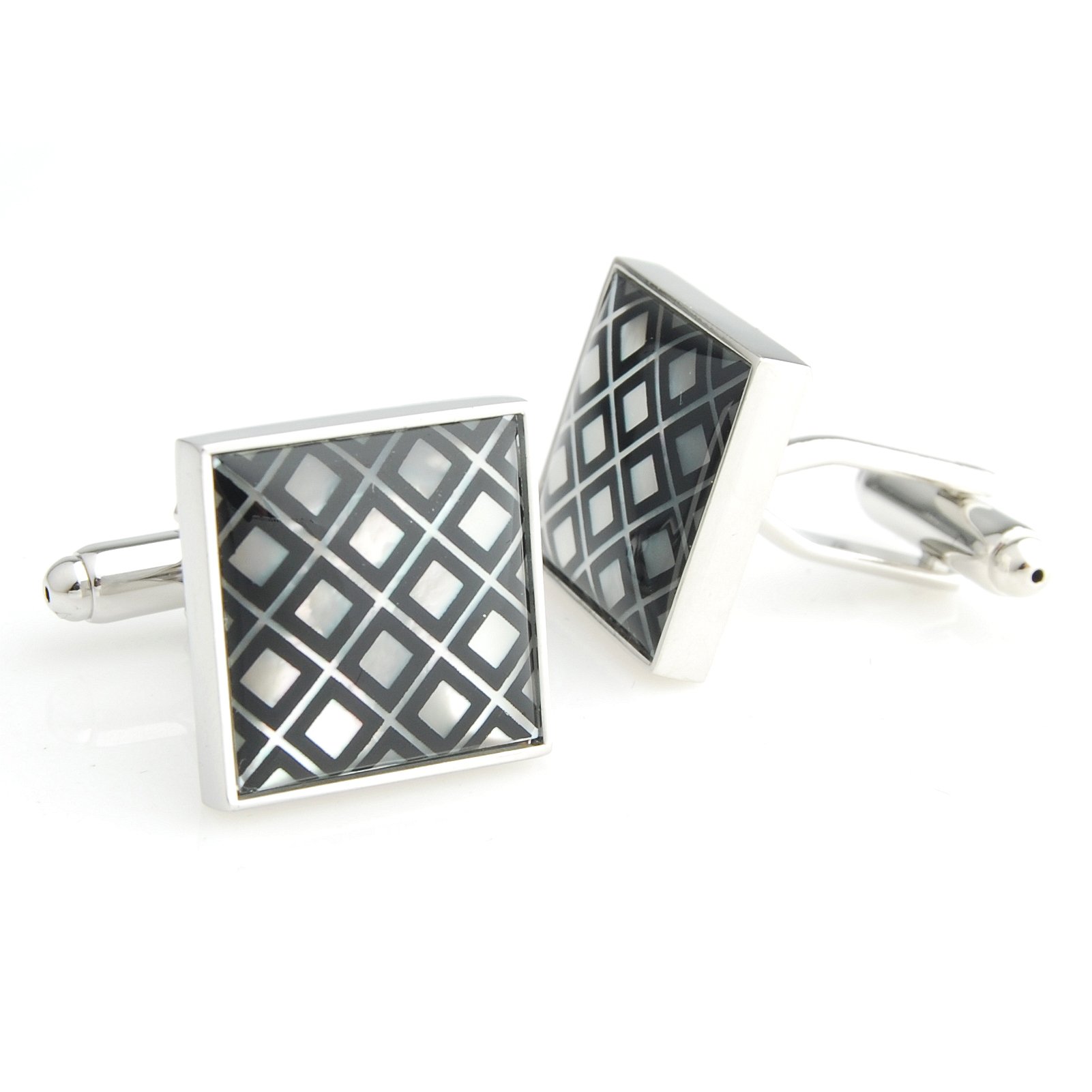 Peluche Printed Natural Mother of Pearl Stone (Semi-Precious) Cufflinks for Men (B01BOM2QXQ) Amazon Price History, Amazon Price Tracker