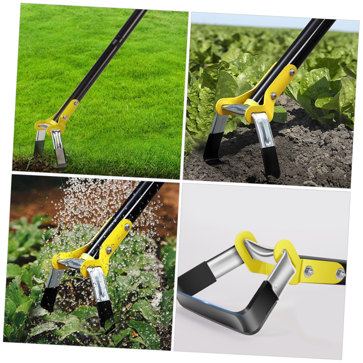 Kleine Handhacke aus Edelstahl und Manganstahl Unkrautwerkzeug für Gartenbeete Tragbar zum Jäten Lockern und Umpflanzen im Garten