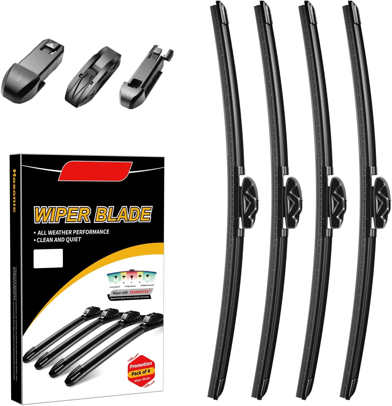 HOSONIC Windshield Wiper Blades, 28”+24” Wiper Blades, All