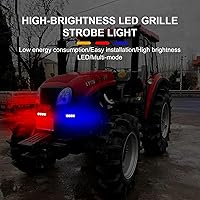 Vista 4 de Tira de luz de advertencia de tráfico intermitente de emergencia 2 en 1, luz intermitente de advertencia de seguridad, adecuada para camiones