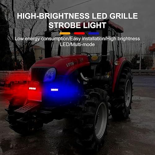 Miniatura 4 de Tira de luz de advertencia de tráfico intermitente de emergencia 2 en 1, luz intermitente de advertencia de seguridad, adecuada para camiones,