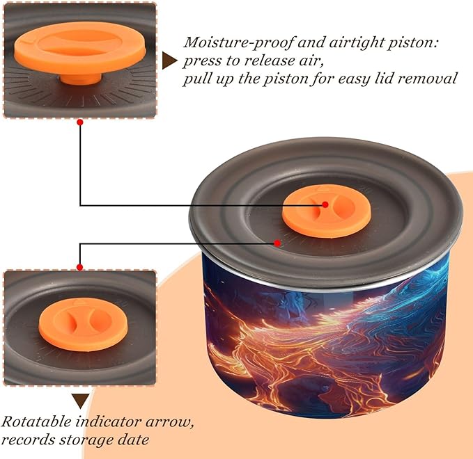 Almacenador de Alimentos ALAZA Glowing Wolf 17 oz, Acero Inoxidable miniatura 5