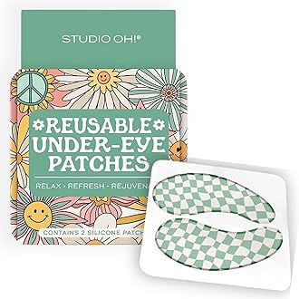 Studio Oh! Reusable Under-Eye Patches, Puffy Eyes Treatment and Under Eye Masks Skincare, 100% Silicone Eye Patches, Pairs with Favorite Serums or Creams, Beamin' Blooms