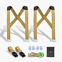 Vista 1 de VEVOR - Correas de mudanza, sistema de elevación para 2 personas con 2 correas de arnés, 2 de carga y 1 manual, correas ajustables para elevar