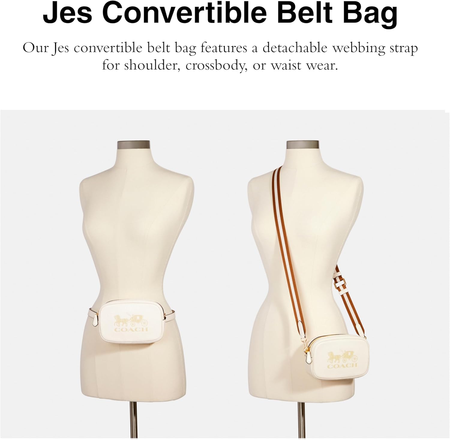 COACH Pebbled Leather Jes Convertible Belt Bag 2 - Image 2