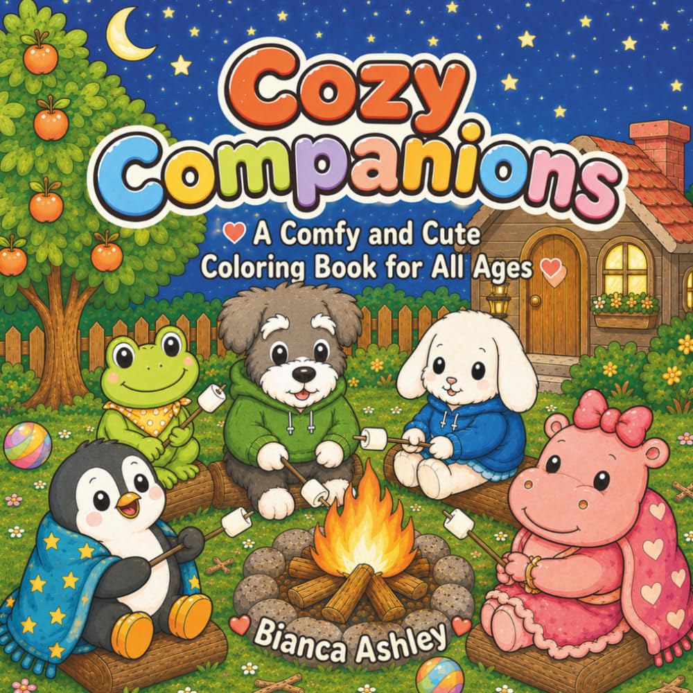 Cozy Companions: A Comfy and Cute Coloring Book for All Ages