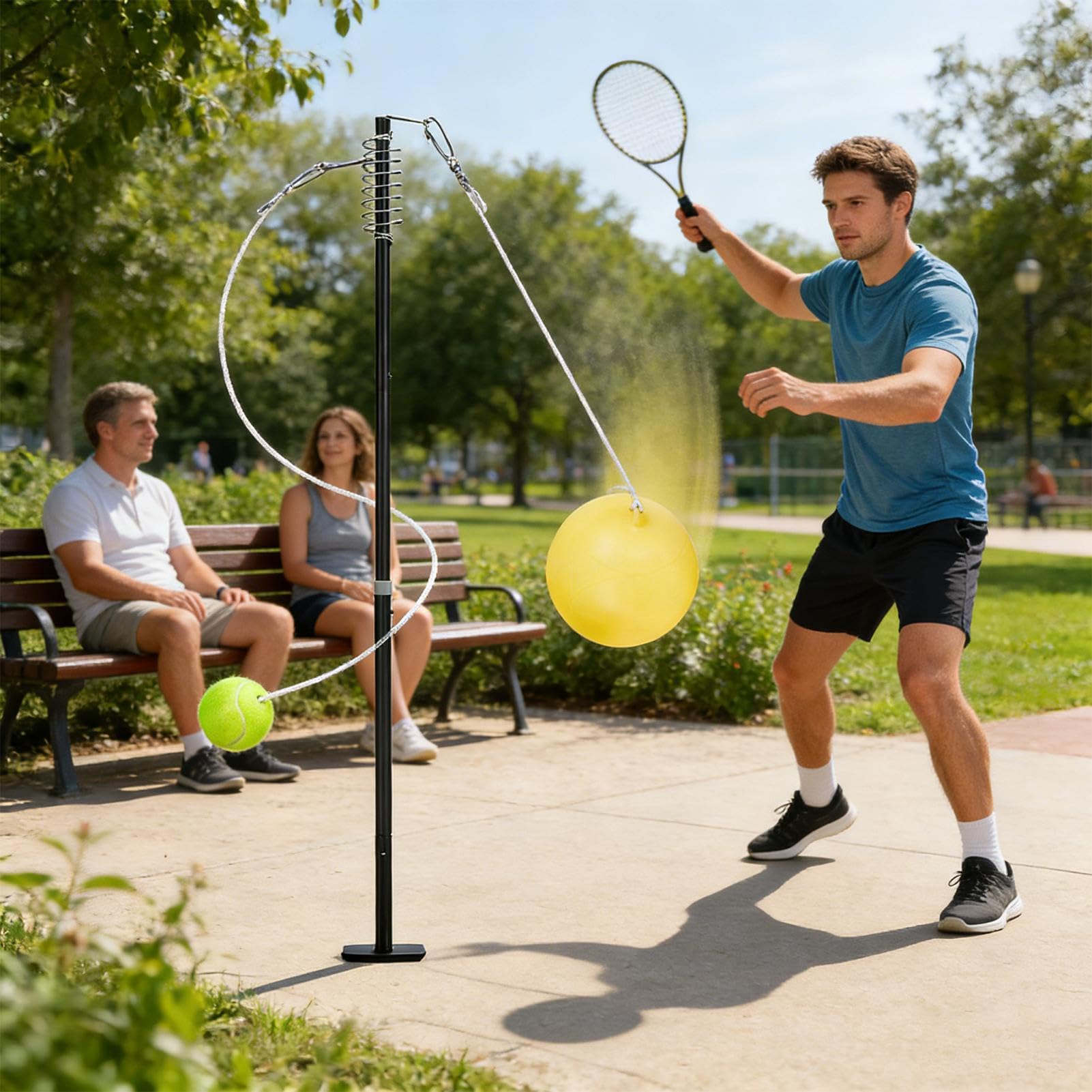 Set da tennis Tetherball Palline Asta continua Inclusa Sport all'aper | all'aperto Tetherball Tennis per Patio Prato Scuola Adulti Bambini continui Appassionati di studenti