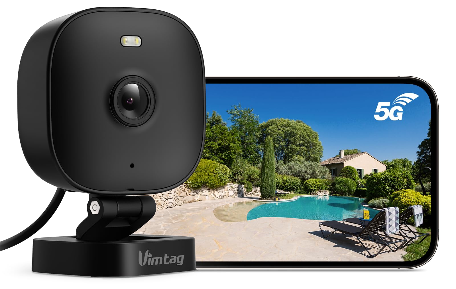VimtagSecurity Camera Outdoor 2.5K, 2.4G/5G Smart Wi-Fi Cameras for Home Security with Color Night Vision, Motion Activated Spotlight/Siren, IP66,2-Way Audio, Cloud/512G SD Card