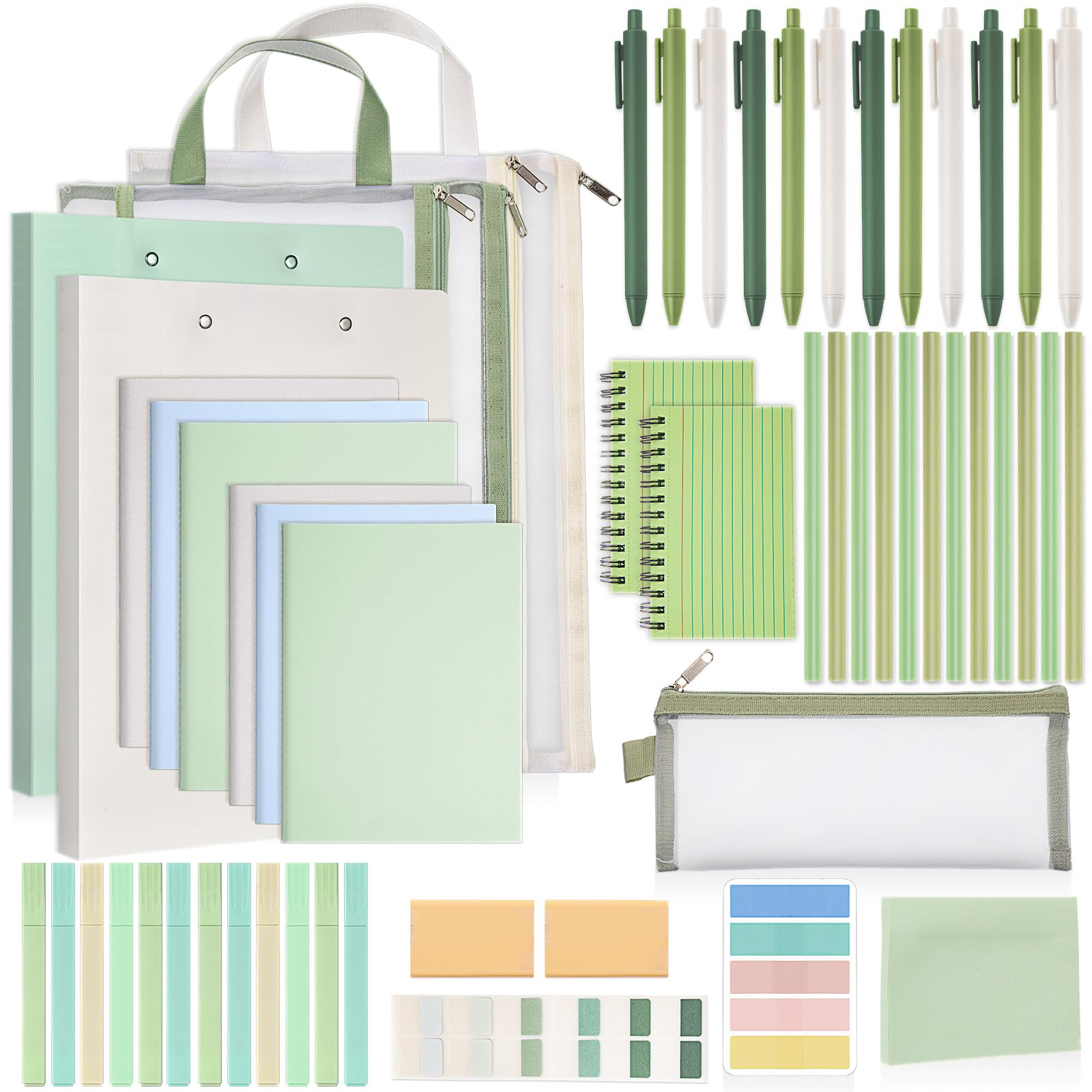 Colarr Lot de 54 fournitures scolaires esthétiques pour la rentrée scolaire