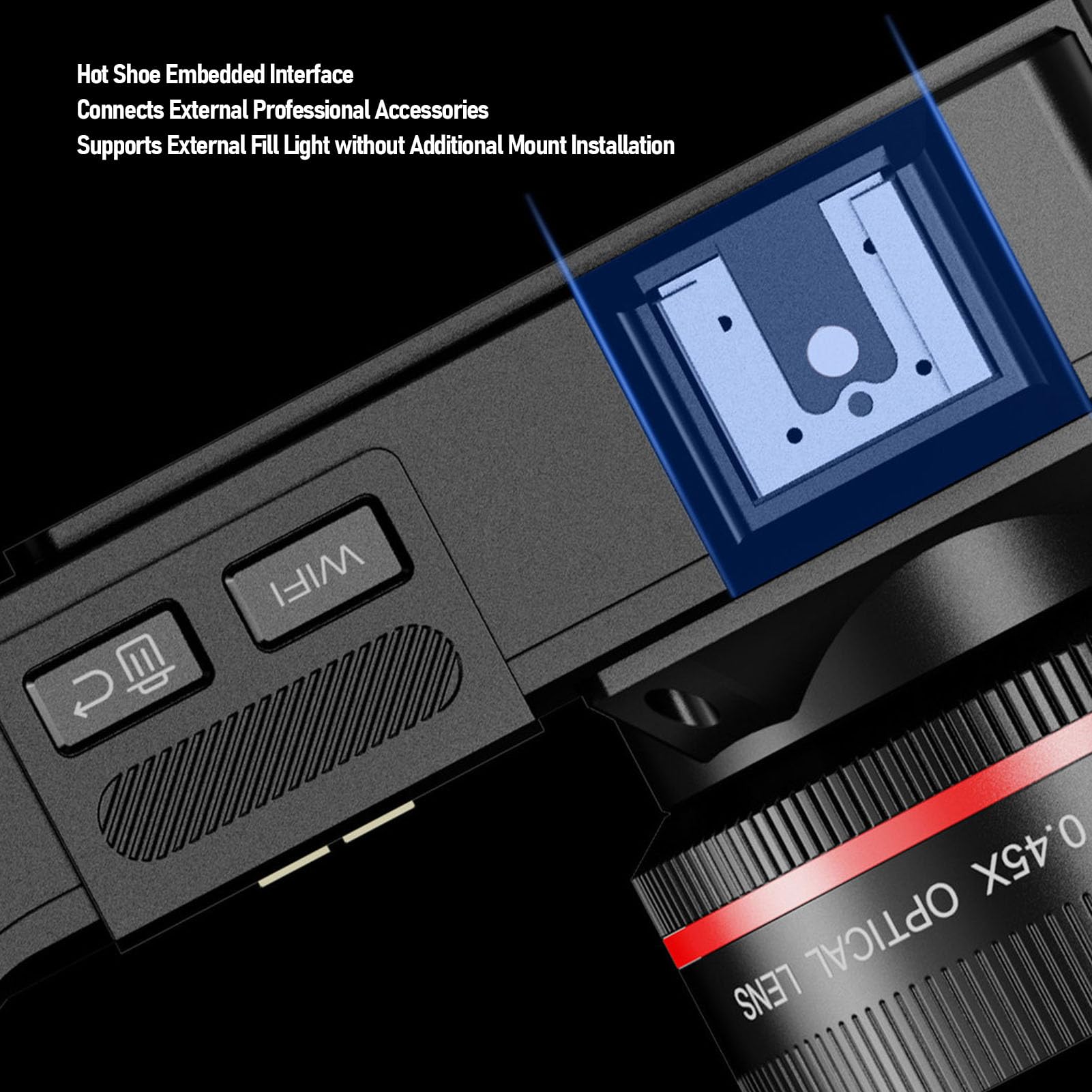 Sxhlseller DSLR -Kamera, 70MP 4K 50x Zoom Auto Focus Weitwinkel F1.8 Digitalkamera mit Doppelbildschirm für das Reisen, Ausgestattet mit WLAN, 50 -Fach Digitaler Zoom (Black)