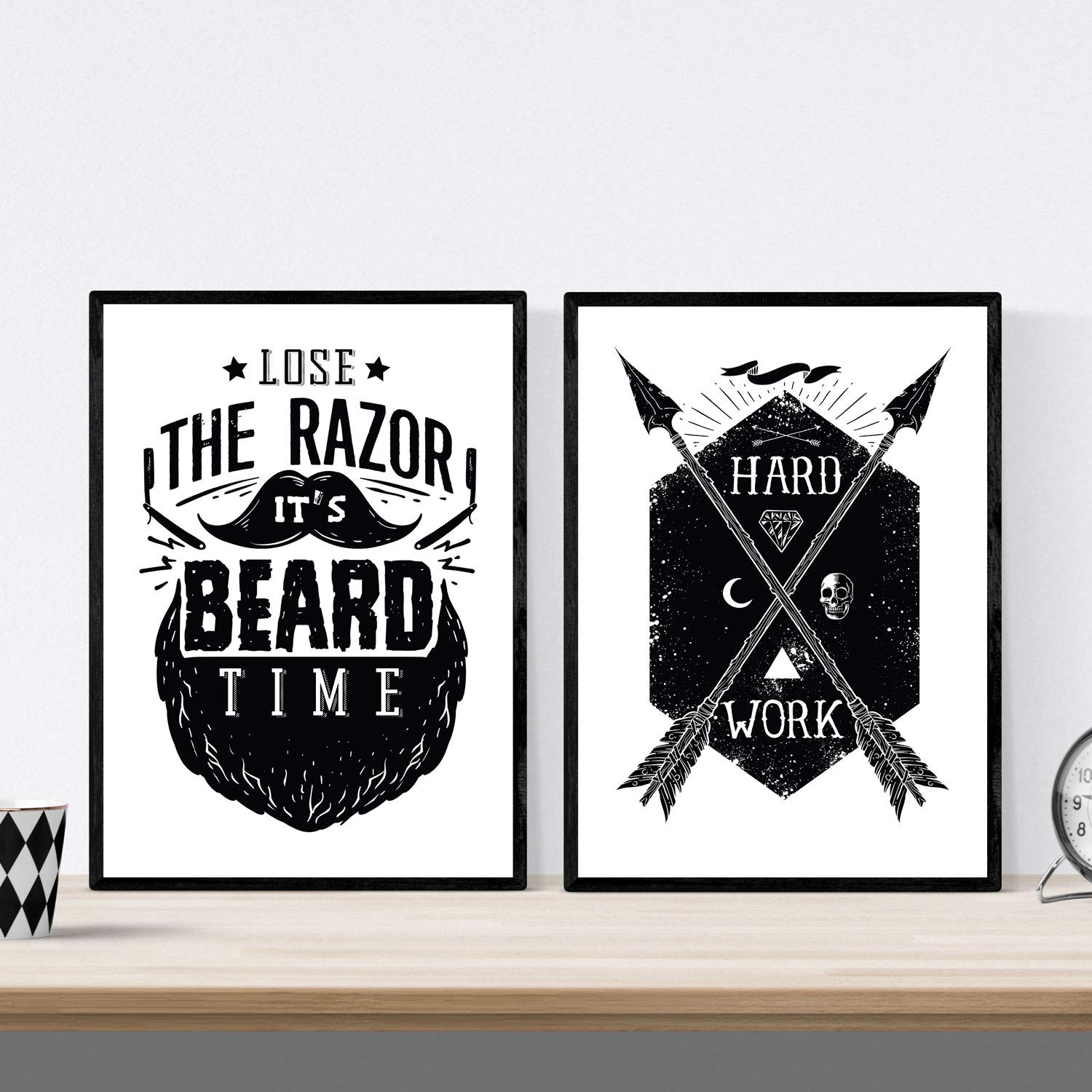 Nacnic Posts Poster black and white. Design decorative sheet. A4 size, Black and White Messages - Image 3