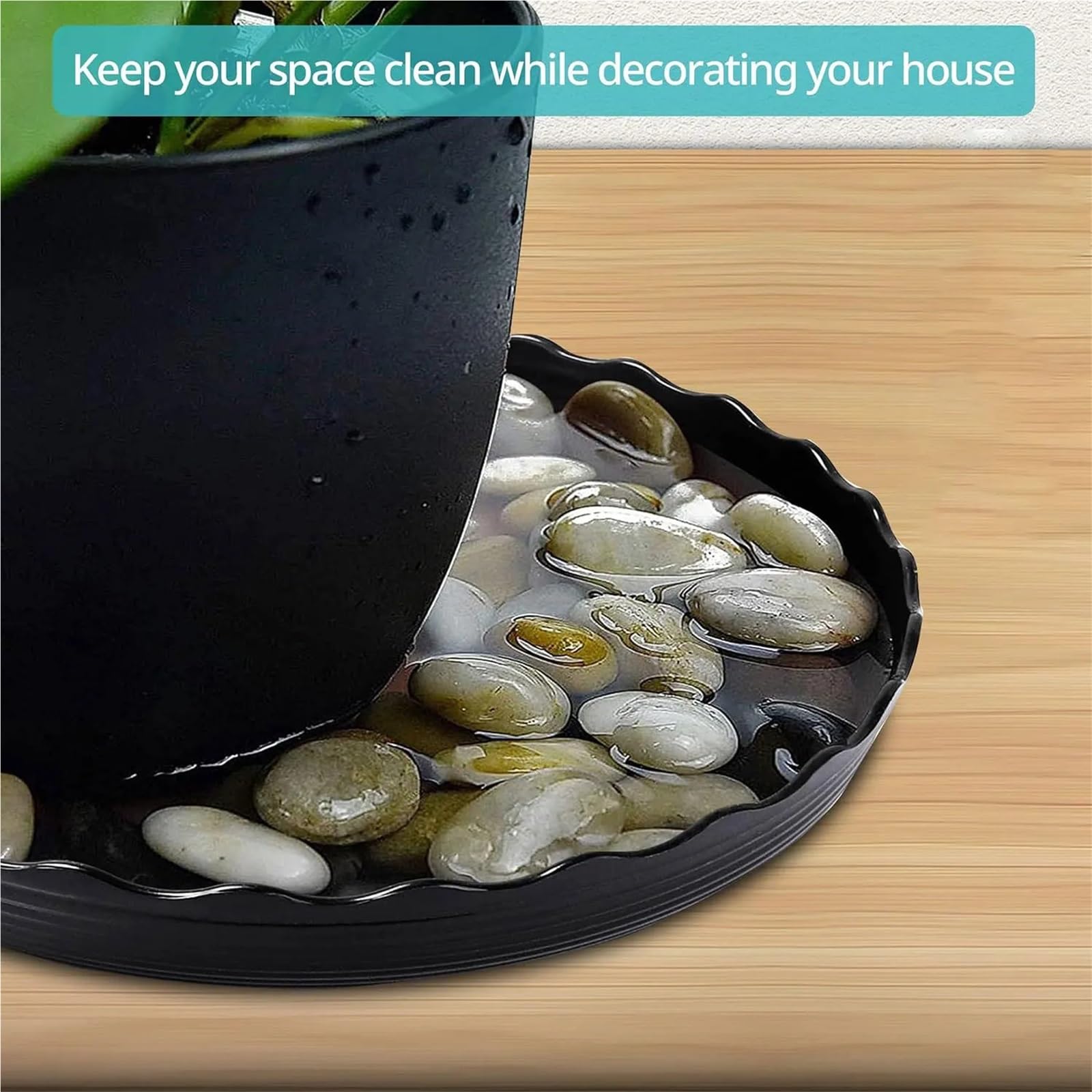 6pcs Thickened Plastic Planter Tray per Piante