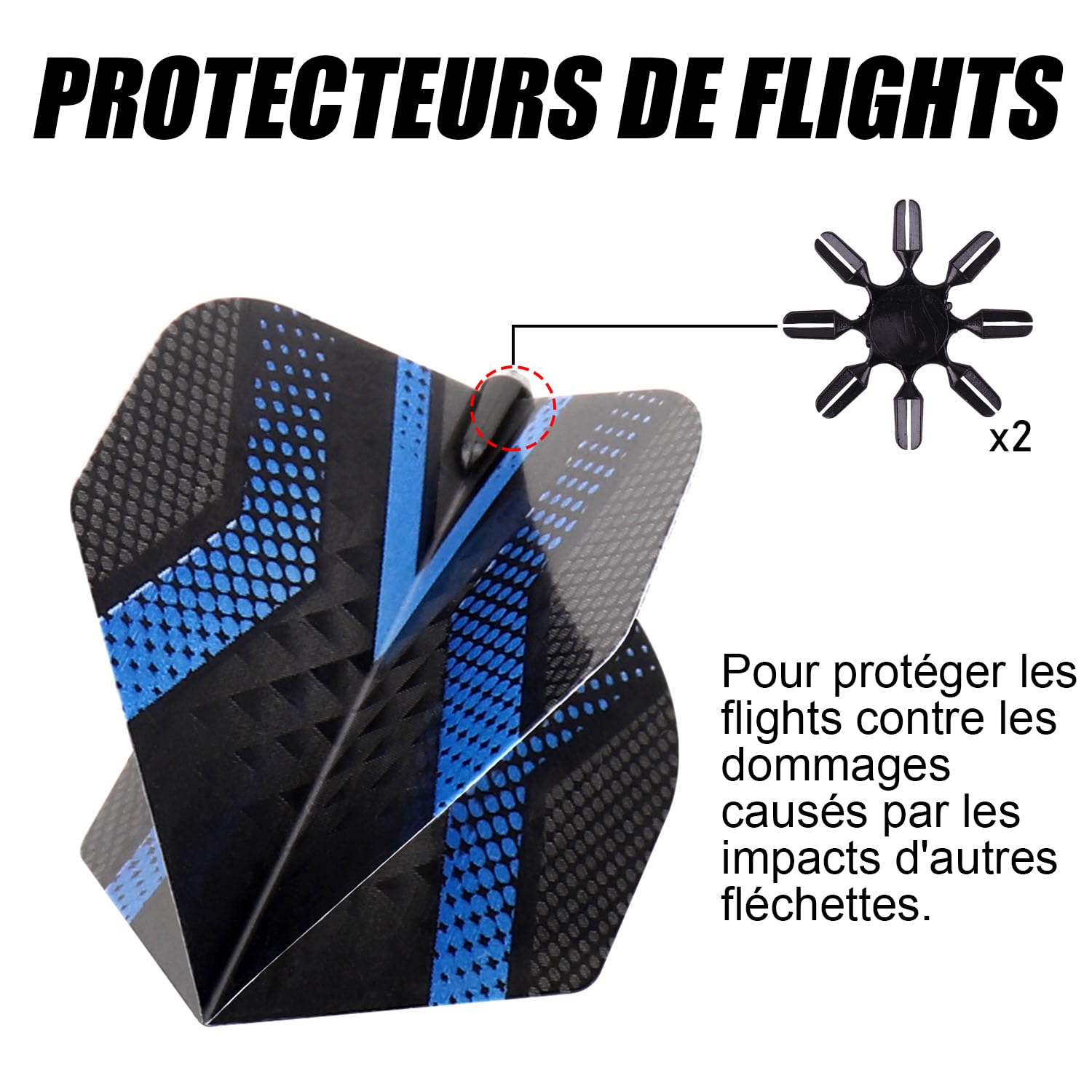 Lot de 12 fléchettes Professionnelles Pointe métal Tige Aluminium 18 Ailettes Anneaux