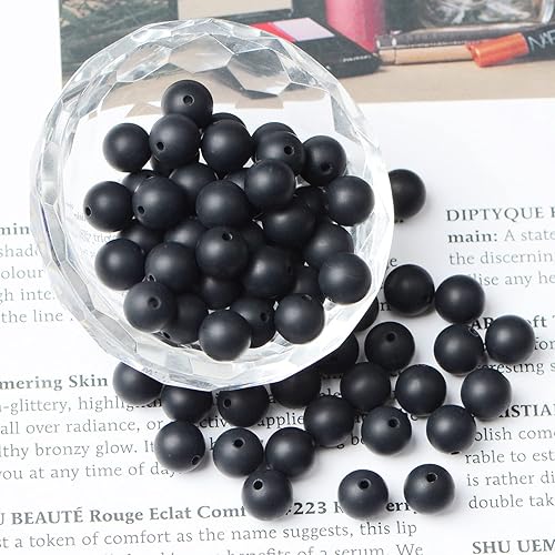 Miniatura 2 de AD Beads Cuentas sueltas redondas naturales de 0.315 pulgadas, 110 piezas, para hacer 108 cuentas de oración Mala, collar, pulsera y meditación de