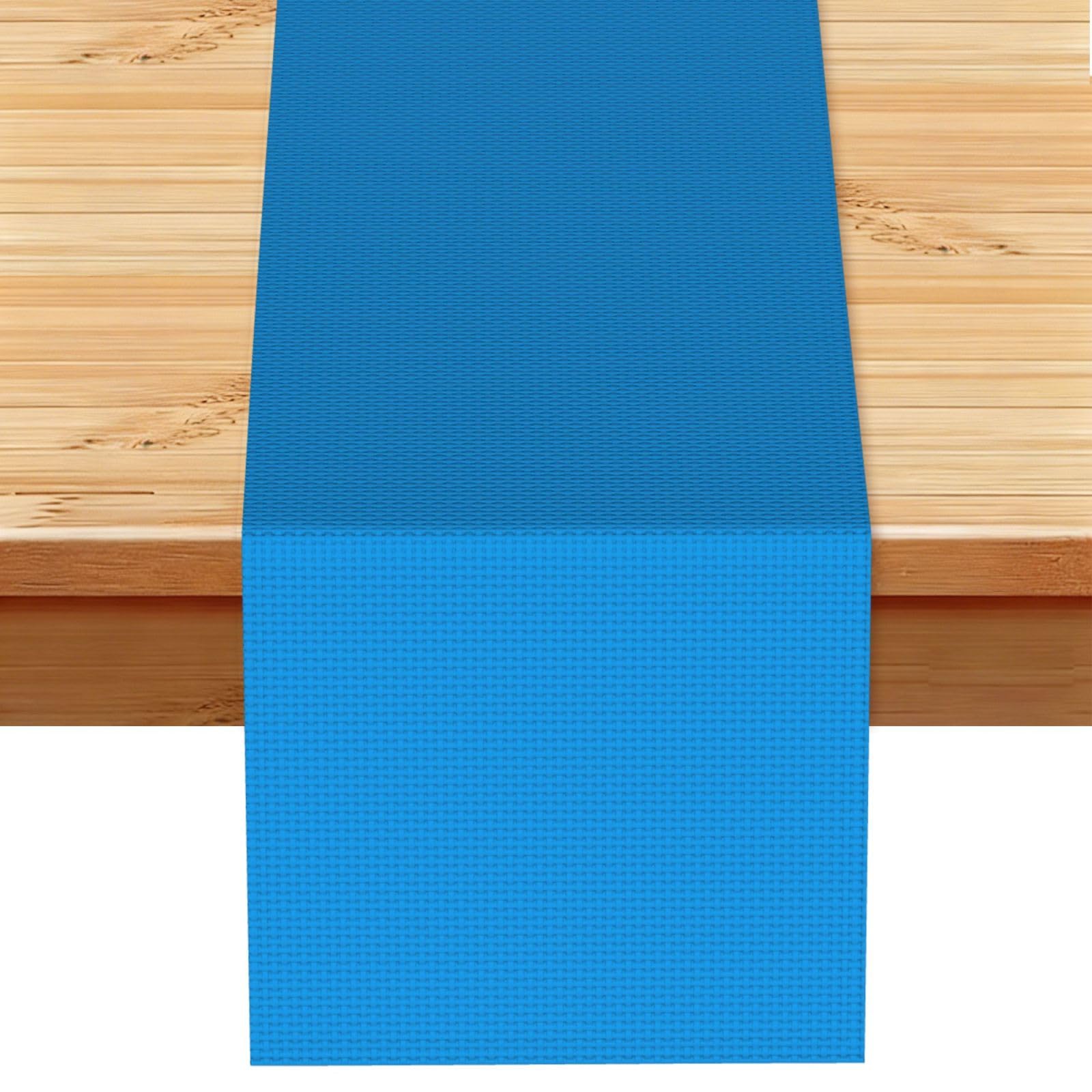 Solid color blue Table Runner 13x72 Inch Dining Decor