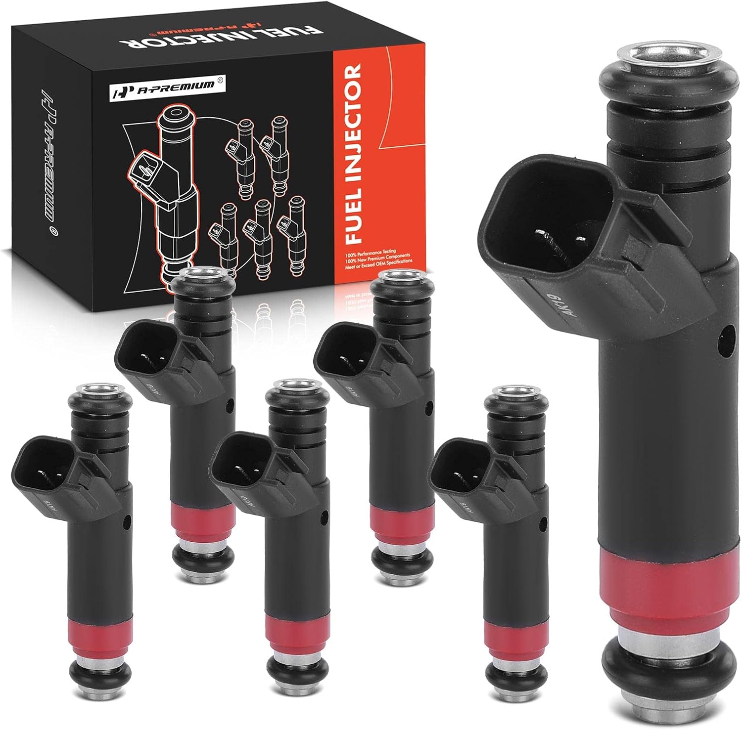 A-Premium Fuel Injectors Compatible with Ford Taurus 2000-2007 & Mercury Sable 2000-2005, 3.0L 6-PC Set