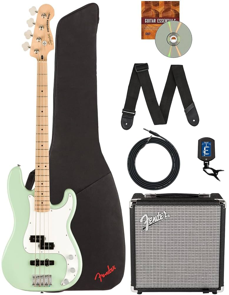 Fender Squier Affinity Precision Bass PJ - Surf Green Bundle