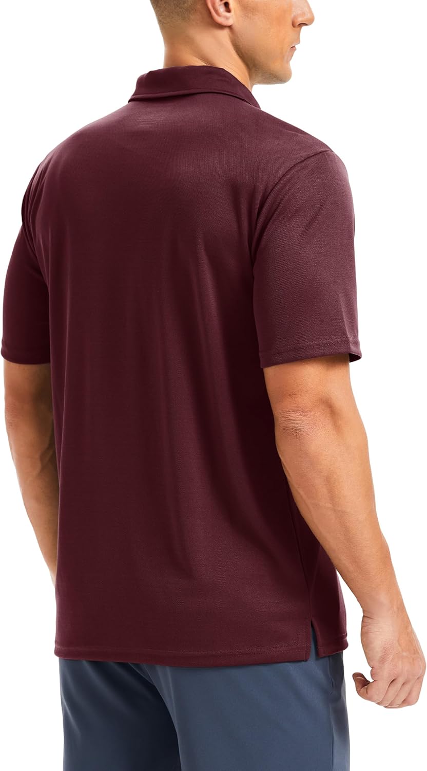 Cavva Men's Polo Shirts Short Sleeve Performance Quick Dry Moisture Wicking Collared Shirt for Golf Fishing - Image 3