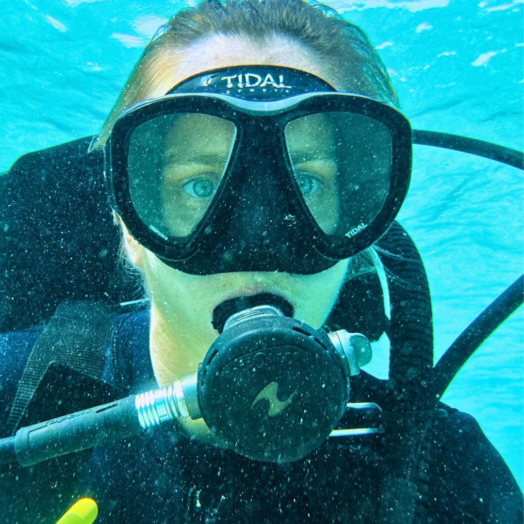 Pro Shot Maska pływowa – zaawansowana maska przeciwmgielna do snorkelingu, pływania i nurkowania z akwalungiem z szerokokątną soczewką ze szkła hartowanego i najlepszą technologią zapobiegającą