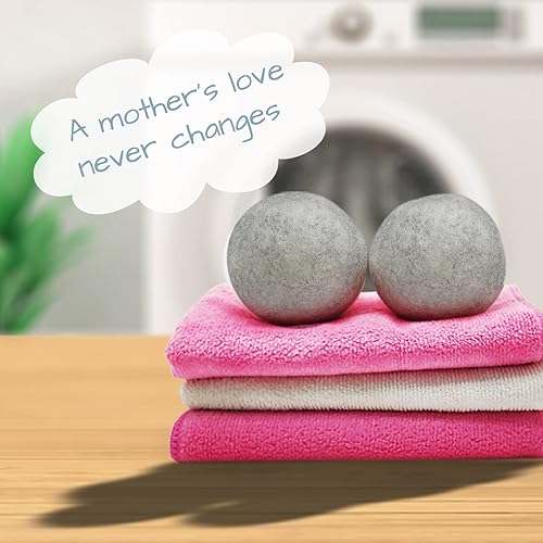 Miniatura 7 de Lauterye Bolas de secado de lana paquete de 6 suavizantes de tela natural reutilizables 100 hechas de lana orgánica de Nueva Zelanda regalos de