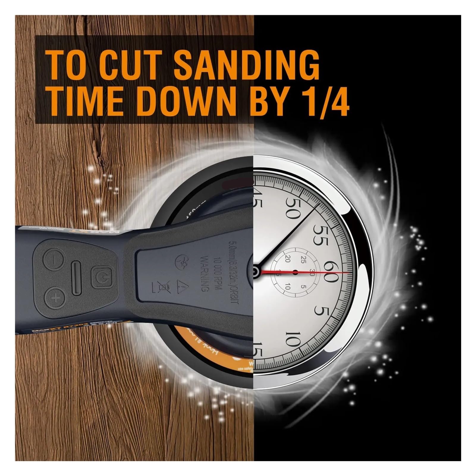 6" 5.0mm/2.5mm Multi-function Automotive Brushless Random Electric Orbital Sander Variable Speed Car Sanding Machine