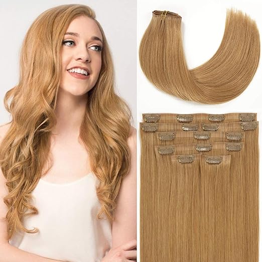 Loxxy Clip in Hair Extensions 14inch Strawberry Blonde