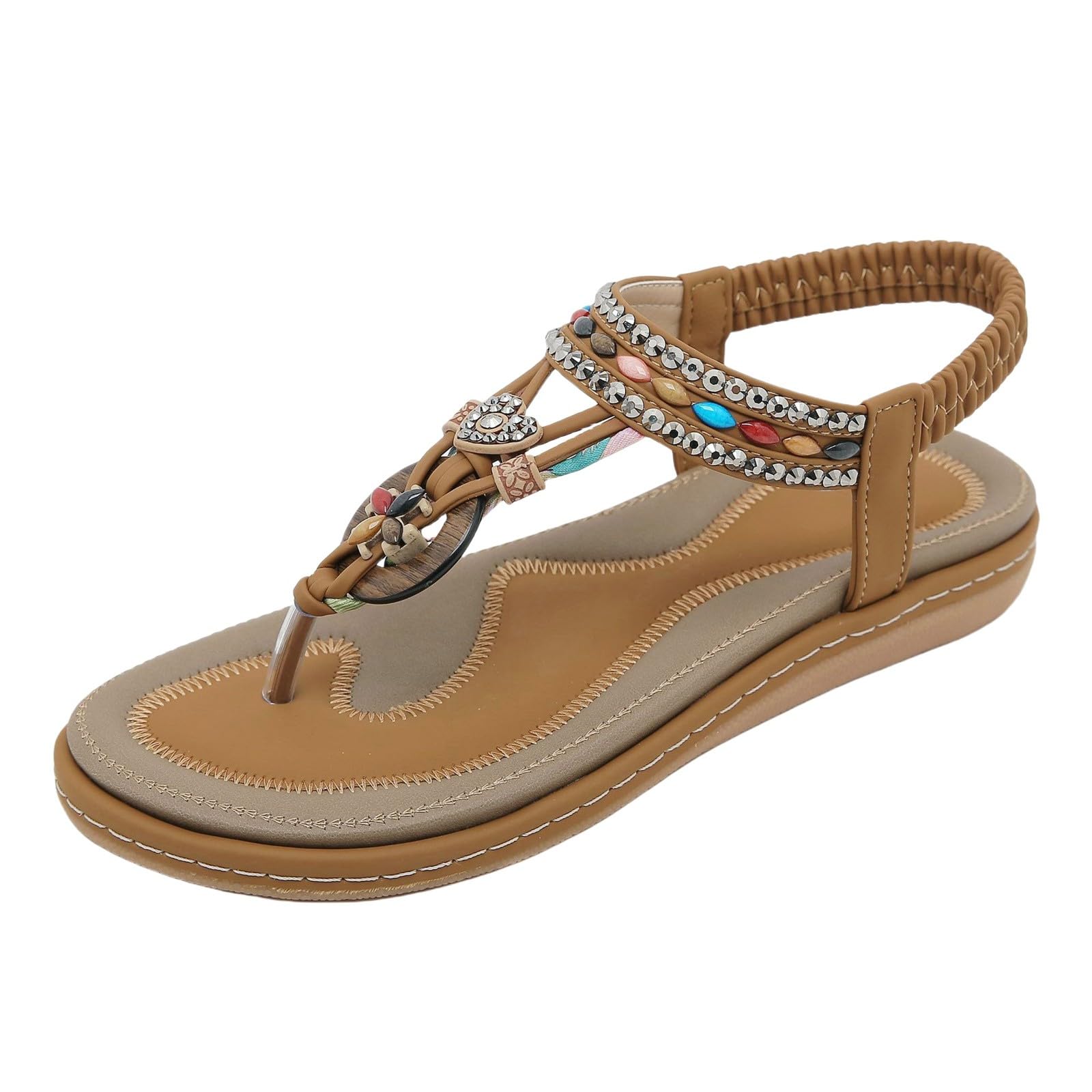 Scarpe Tela Donna Ciabatte Estive Eleganti Sandali da donna nuovi estivi comodi alla retrò stile etnico leggero da spiaggia per le vacanze con tacco elastico Espadrillas Scarpe Eleganti Comode