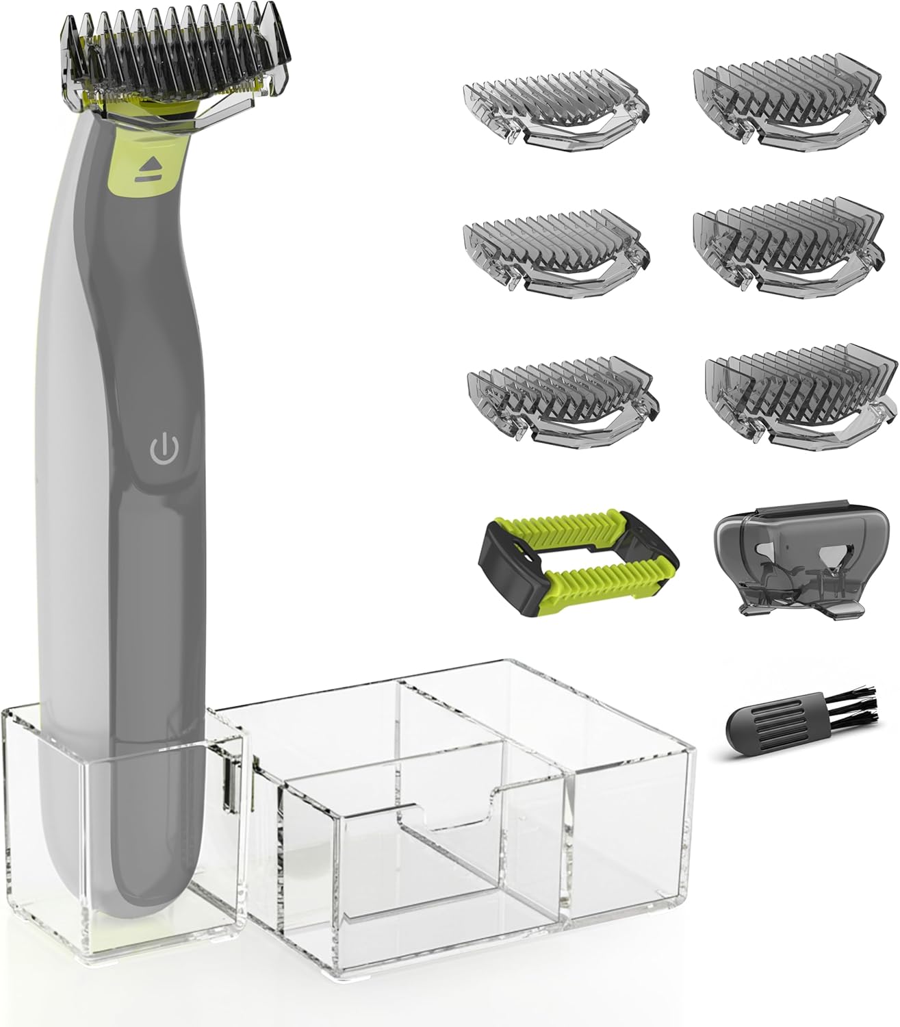 Guards Kit Plus for Philips Norelco OneBlade, with 1–6mm Guide Combs (6 Sizes), Replacement Body Comb, Protective Cap and Organizer Stand - Amazon product rated Grade A