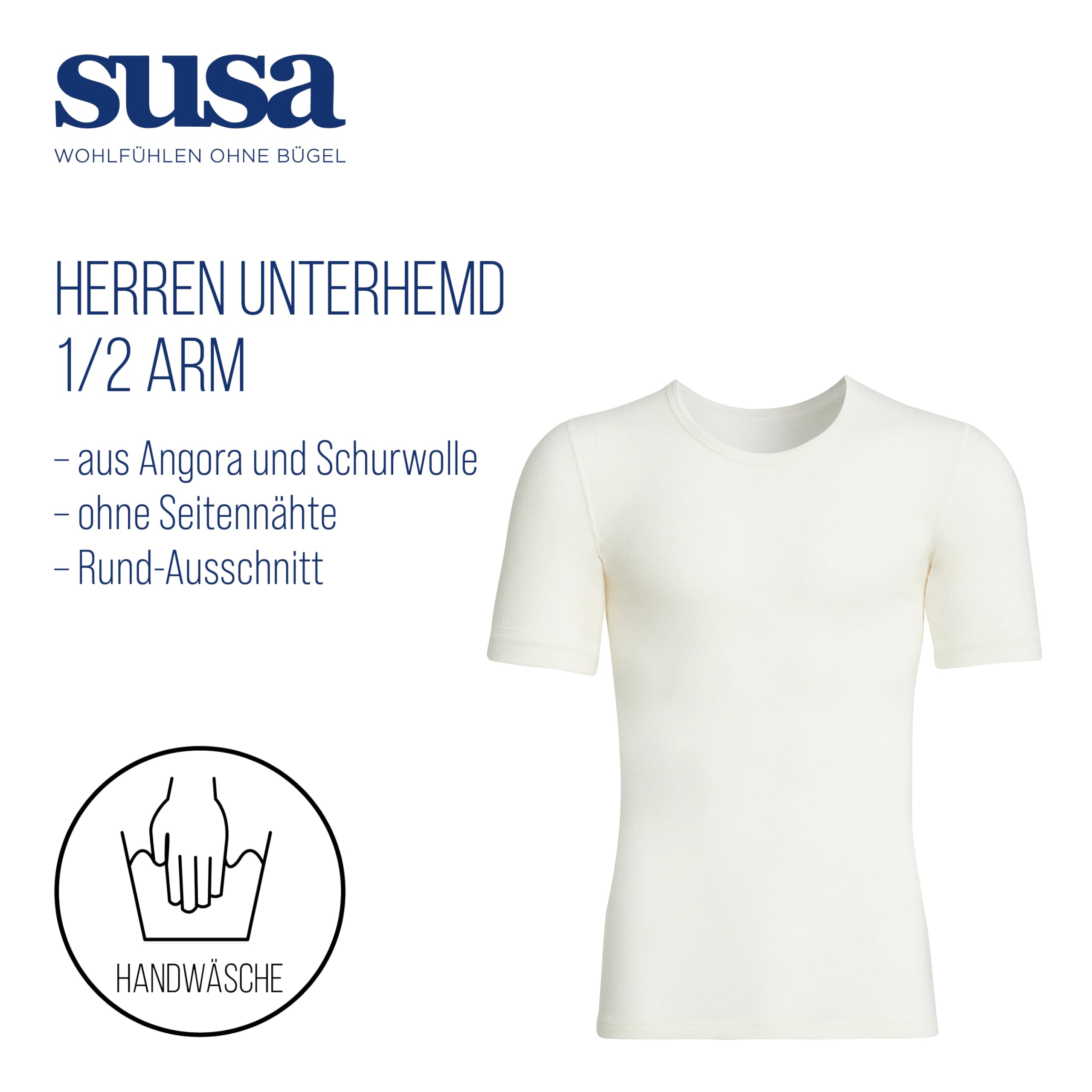 Susa Herren Angora Unterhemd S8050090 Thermounterwäsche - Oberteil