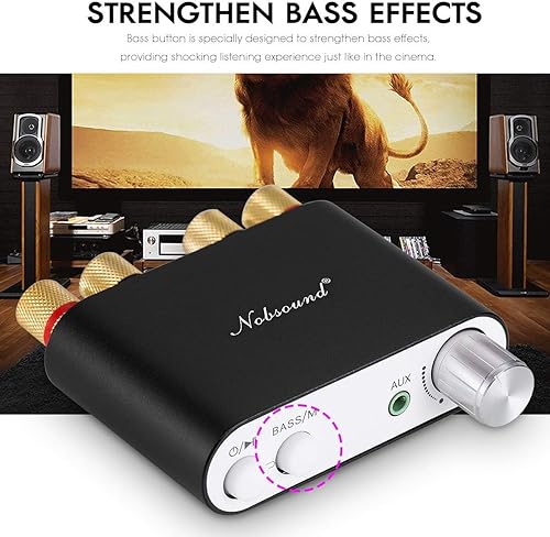 Miniatura 3 de Nobsound NS-10G, amplificador digital de Bluetooth 4.0, 100W HiFi Amp, con fuente de poder, Negro